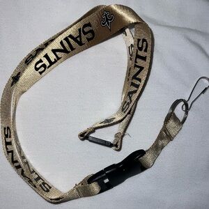 NFL Saints Gold and Black Lanyard